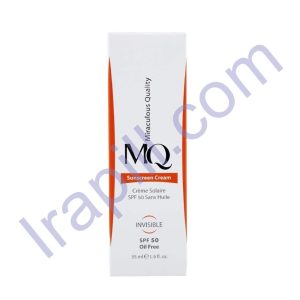 کرم ضد آفتاب فاقد چربی بی رنگ SPF 50 ام کیو MQ حجم 55 میلی لیتر