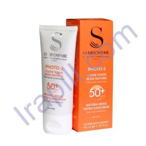 ضد آفتاب فاقد چربی فتو 3 سین بیونیم +SPF50 رنگ بژ طبیعی 40 میلی لیتر