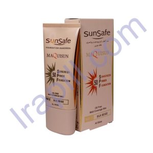 کرم ضد آفتاب کرم پودری و پرایمری SPF50 سان سیف رنگ بژ ابریشمی 40 میلی لیتر