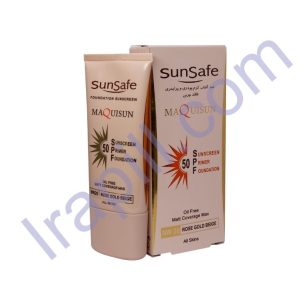 کرم ضد آفتاب کرم پودری و پرایمری SPF50 سان سیف رنگ بژ رز طلایی 40 میلی لیتر