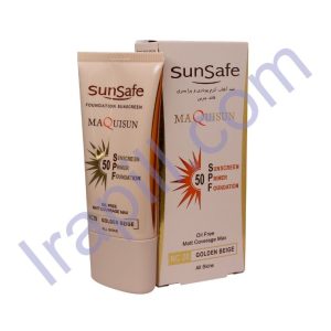 کرم ضد آفتاب کرم پودری و پرایمری SPF50 سان سیف رنگ بژ طلایی 40 میلی لیتر