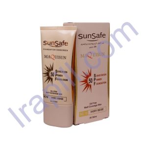 کرم ضد آفتاب کرم پودری و پرایمری SPF50 سان سیف رنگ بژ عاجی  40 میلی لیتر