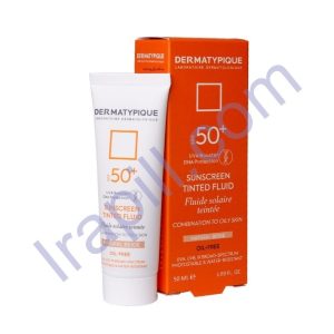 ضد آفتاب رنگی بژ طبیعی +SPF50 پوست چرب و مختلط درماتیپیک 50 میلی لیتر