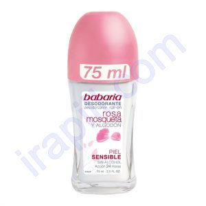 رول ضد تعریق و خوشبو کننده باباریا مدل Rosa Piel Sensible حجم 75 میلی لیتر