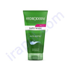 مایع شوینده صابونی پوست های چرب و جوش دار حاوی تری کلوکربان (ساپو واش) هیدرودرم 150میلی لیتر