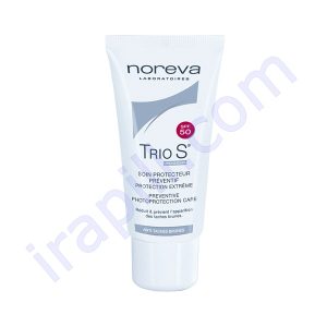 کرم ضد آفتاب و ضد لک نوروا مدل تریو اس SPF50 مناسب انواع پوست ۵۰ میلی لیتر