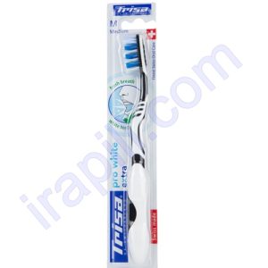 مسواک مدل Extra White با برس متوسط تریزا رنگ سیاه