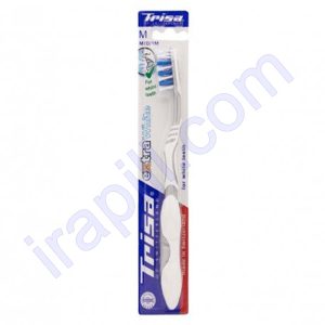 مسواک مدل Extra White با برس متوسط تریزا رنگ طوسی