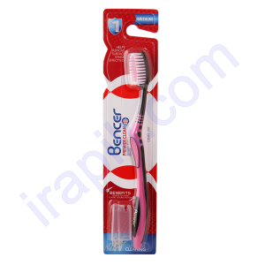 مسواک پریمیر کلین کد 707 مدل مدیوم بنسر رنگ صورتی