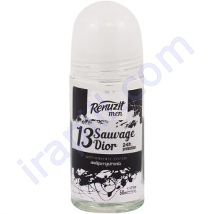 رول ضد تعریق مردانه رینوزیت شماره 13 مدل Dior Sauvage حجم 50 میلی لیتر