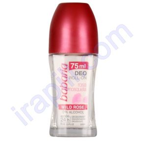 رول ضد تعریق زنانه گل رز باباریا مدل Wild Rose حجم 75 میلی‌لیتر