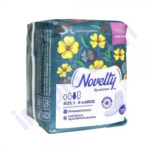 نوار بهداشتی مشبک بسیار ضخیم با عصاره بنفشه مغربی ویژه شب 8 عددی ناولتی