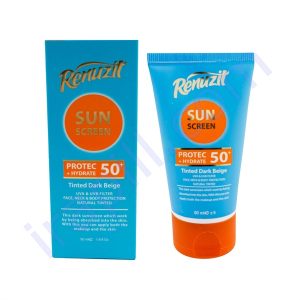 کرم ضد آفتاب رنگی بژ تیره رینوزیت مدل SPF50 حجم 50 میلی لیتر