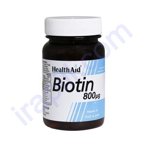 قرص بیوتین 800 میکروگرم هلث اید 30 عدد
