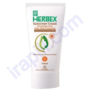 کرم ضد آفتاب رنگی بژ روشن هربکس SPF60 حجم 50 میلی لیتر