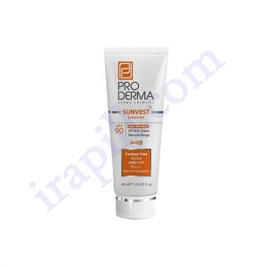 کرم ضد آفتاب و ضد چروک پرودرما SPF90 رنگ بژ طبیعی حجم 40 میلی لیتر