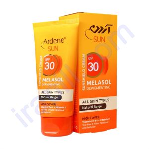 کرم ضد آفتاب ملاسول SPF30 ضد لک با پوشش بالا بژ طبیعی آردن سان 50 گرم