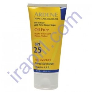 کرم ضد آفتاب SPF 25 مخصوص پوست چرب و جوش دار آردن 50 میلی لیتر