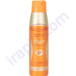 اسپری ضد آفتاب فاقد چربی سان سیف SPF50 مناسب بزرگسالان حجم 150 میلی لیتر