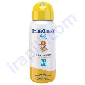 اسپری ضدآفتاب فیزیکال SPF30 کودک هیدرودرم 100 میلی لیتر