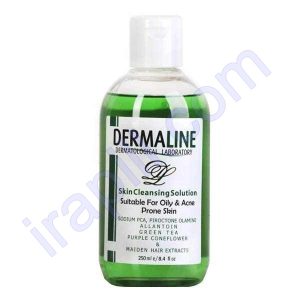 محلول پاک کننده صورت درمالاین مدل OILY SKIN حجم 250 میلی لیتر