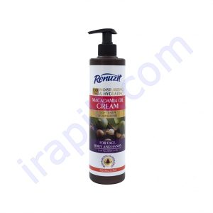 کرم مرطوب کننده و آبرسان رینوزیت مدل روغن ماکادمیا حجم 500 میلی لیتر
