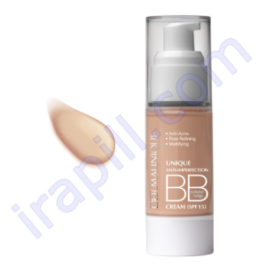 BB کرم رنگی ضد جوش و مات کننده چربی (Natural Beige) SPF 15 درمایونیک حجم 30 میلی لیتر