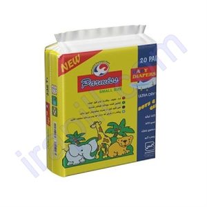 پوشک معمولی پرمیس سایز کوچک مخصوص کودکان 3 تا 6 کیلوگرم بسته 20 عددی