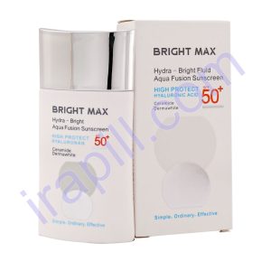 فلوئید ضد آفتاب آکوافیوژن هیدرا برایت SPF50 برایت مکس 50 میلی لیتر