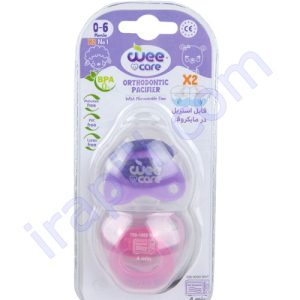 پستانک ارتودنسی دوقلو وی کر با قاب خود استریل نوزاد 6-0 ماهه کد P137