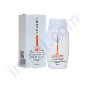 ضد آفتاب فیوژن واتر بی رنگ پوست چرب ژیناژن با SPF50 حجم 50 میلی لیتر