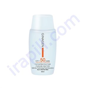ضد آفتاب فیوژن واتر بی رنگ پوست نرمال و خشک ژیناژن با SPF50 حجم 50 میلی لیتر