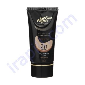 ضد آفتاب SPF40 کرم پودری پوست چرب بژ روشن فیتووان 30 میلی لیتر