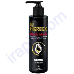 ماسک صورت پمپی هربکس مدل Black حجم 120 میلی لیتر