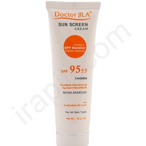 کرم ضد آفتاب بی رنگ SPF95 دکتر ژیلا وزن 50 گرم