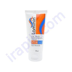 کرم ضد آفتاب فاقد چربی لامینین SPF60 مناسب پوست های چرب و معمولی ۵۰ میلی لیتر