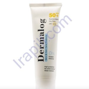 کرم ضد آفتاب پوست خشک درمالوگ SPF50 بی رنگ ۵۰ میلی لیتر