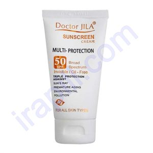کرم ضد آفتاب بی‌رنگ مولتی پروتکشن SPF50 دکتر ژیلا 50 میلی لیتر