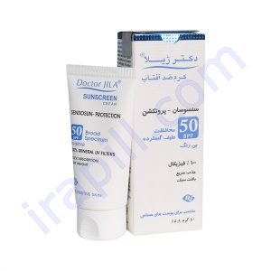 کرم ضد آفتاب سنسوسان پروتکشن بی رنگ SPF 50 دکتر ژیلا وزن 50 گرم