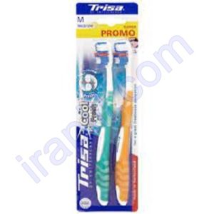 مسواک دو عددی مدل Cool and Fresh با برس متوسط تریزا