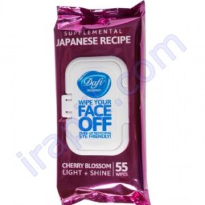 دستمال مرطوب پاک کننده آرایش دافی مدل Japanese Recipe بسته 55 عددی