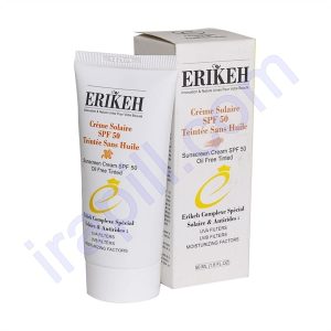 کرم ضد آفتاب رنگی مناسب پوست های چرب اریکه SPF50 حجم 50 میلی لیتر
