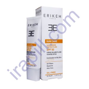 فلوئید ضدآفتاب بژ روشن و فاقد چربی SPF50 اریکه 50 میلی لیتر