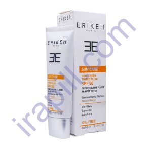 فلوئید ضدآفتاب بژ طبیعی و فاقد چربی SPF50 اریکه 50 میلی لیتر