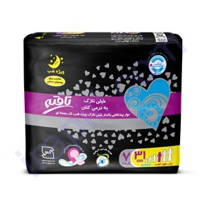 نوار بهداشتی خیلی نازک شب کتانی تافته بسته 7 عددی