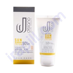کرم ضد آفتاب فاقد چربی SPF 50 دلانو (بژ روشن) 50 میلی لیتر