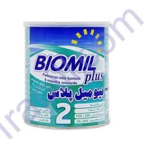 شیر خشک بیومیل پلاس 2 فاسبل مناسب 6 تا 12 ماه 400 گرم
