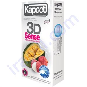 کاندوم خاردار کاپوت مدل 3D Sense بسته 12 عددی