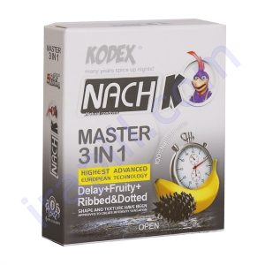 کاندوم مستر ناچ کدکس مدل master 3 in 1 بسته 3 عددی