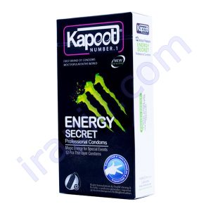 کاندوم نازک انرژی زا کاپوت مدل Energy Secret بسته 12 عددی